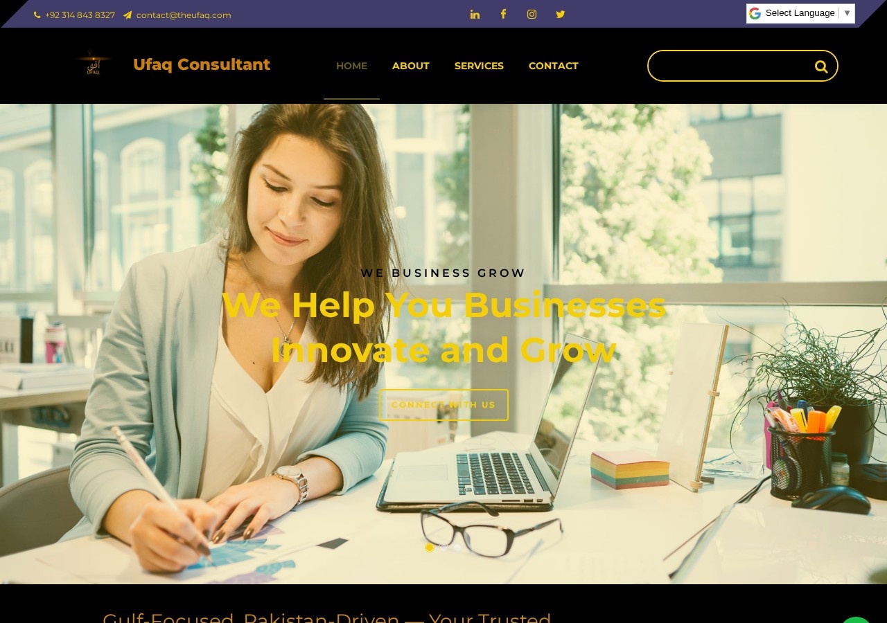 The Ufaq — public website snapshot